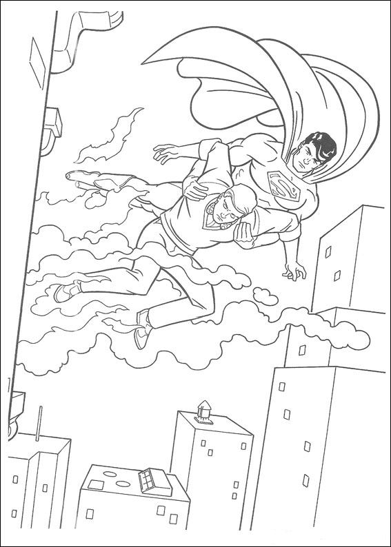 Plansa de colorat cu Superman 15 7